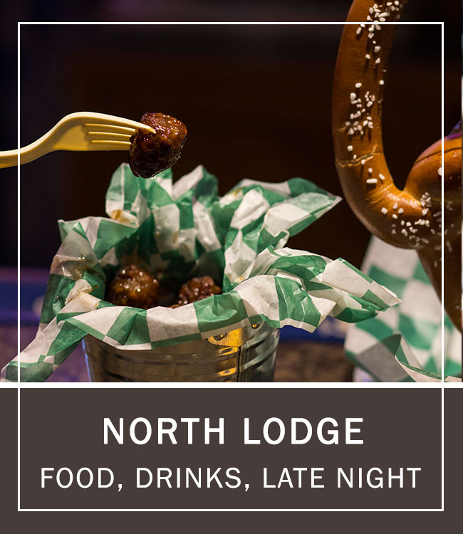 The north lodge food, drinks, late night menu PDF