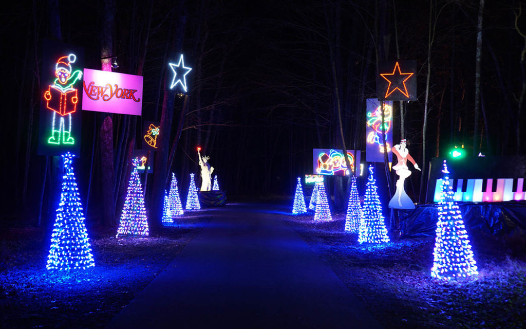 Woodloch Festival of Lights trail.