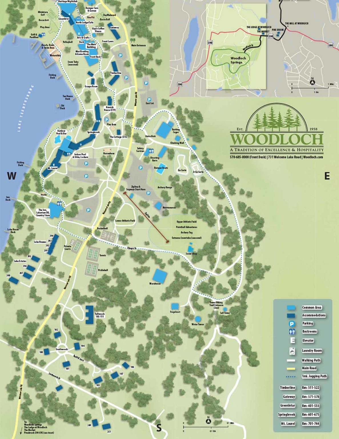 Property Maps | Woodloch Resort | Pocono Mountains | Woodloch Resort