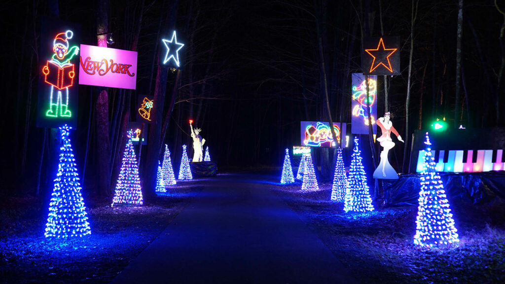 Woodloch Festival of Lights trail.